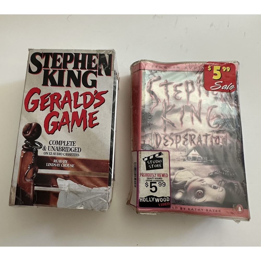 Stephen King's Gerald's Game & Desperation Audio Book Cassette Tape 2 Set